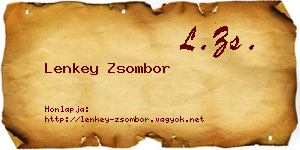 Lenkey Zsombor névjegykártya